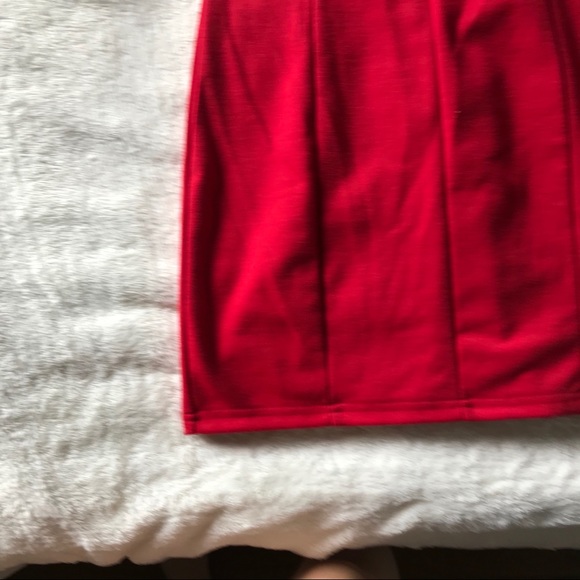 Red Dress with Navy Trimming - Picture 5 of 8